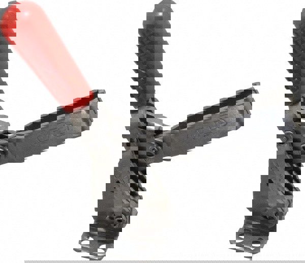 Manual Hold-Down Toggle Clamp: Vertical, 450 lb Capacity, U-Bar, Flanged Base